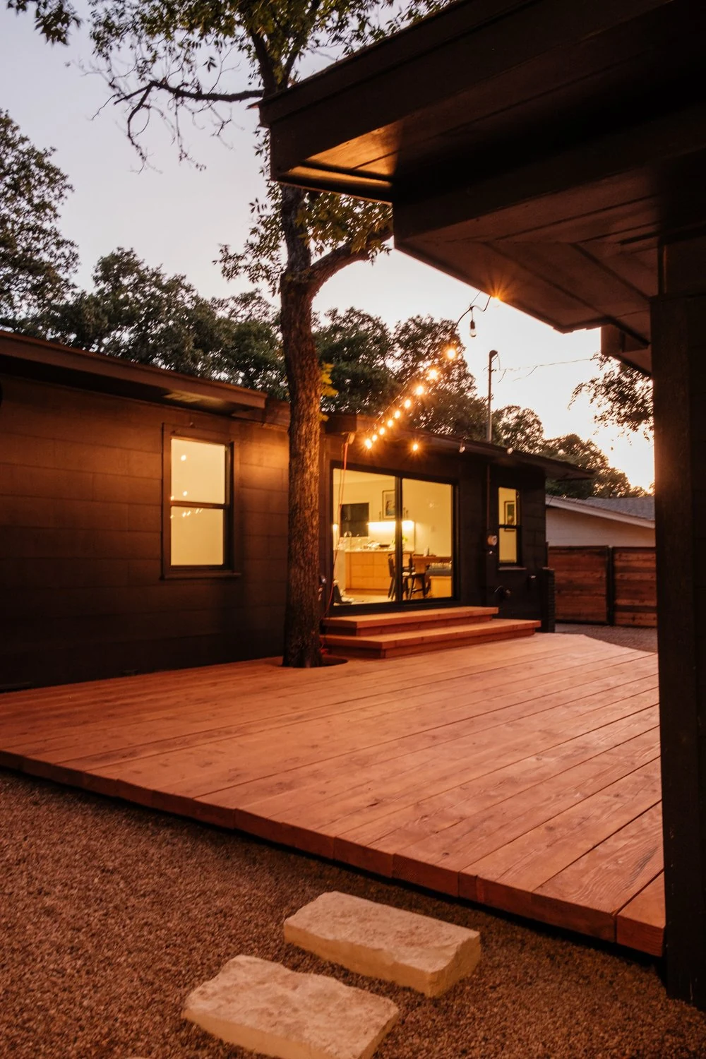 Broad wood decking and exposed board ends on a BigDecks project